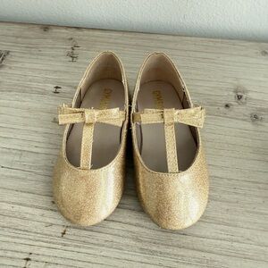 Gymboree Gold Dress Shoes Sparkly Mary Jane Style